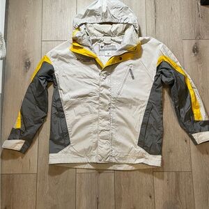 Columbia VERTEX Youth L (14/16) Gray Yellow‎ Shell Jacket Windbreaker